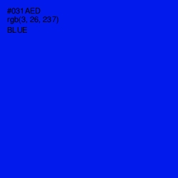 #031AED - Blue Color Image