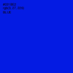 #031BE2 - Blue Color Image