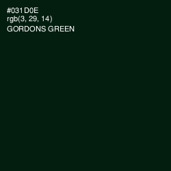 #031D0E - Gordons Green Color Image