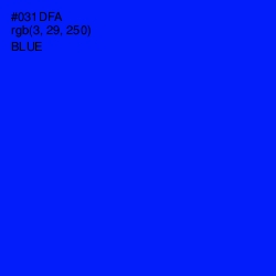 #031DFA - Blue Color Image