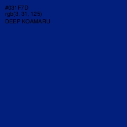 #031F7D - Deep Koamaru Color Image