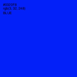 #0320F8 - Blue Color Image