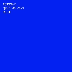 #0322F2 - Blue Color Image
