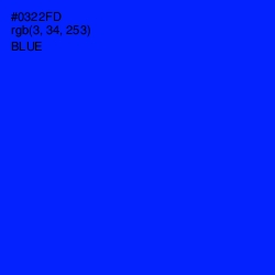 #0322FD - Blue Color Image