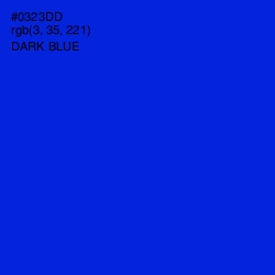 #0323DD - Dark Blue Color Image