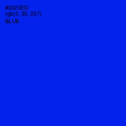 #0323ED - Blue Color Image