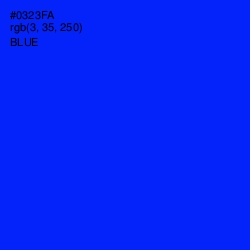 #0323FA - Blue Color Image