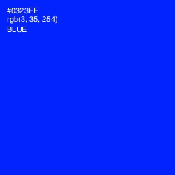 #0323FE - Blue Color Image