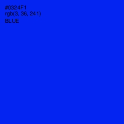 #0324F1 - Blue Color Image