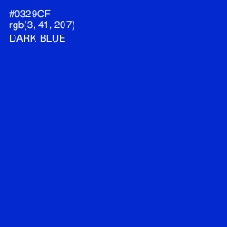 #0329CF - Dark Blue Color Image