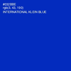#032BBE - International Klein Blue Color Image
