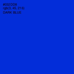 #032DD8 - Dark Blue Color Image