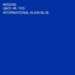 #0330A3 - International Klein Blue Color Image