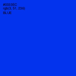 #0333EC - Blue Color Image