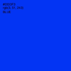 #0333F3 - Blue Color Image