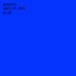 #0333FC - Blue Color Image