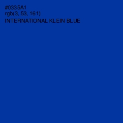 #0335A1 - International Klein Blue Color Image