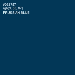 #033757 - Prussian Blue Color Image