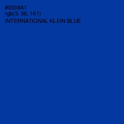 #0338A1 - International Klein Blue Color Image