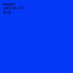 #0338F7 - Blue Color Image