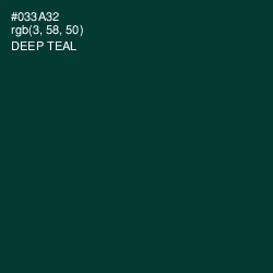 #033A32 - Deep Teal Color Image