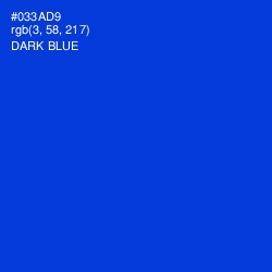 #033AD9 - Dark Blue Color Image