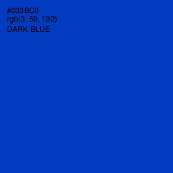 #033BC0 - Dark Blue Color Image