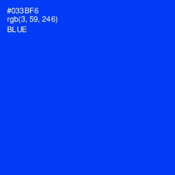 #033BF6 - Blue Color Image