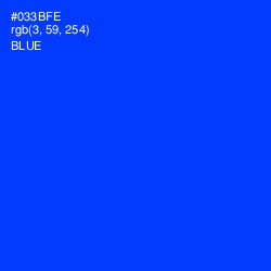 #033BFE - Blue Color Image