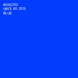 #033CFD - Blue Color Image