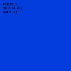 #033DDD - Dark Blue Color Image