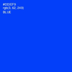 #033EF9 - Blue Color Image