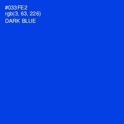 #033FE2 - Dark Blue Color Image