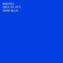 #033FE3 - Dark Blue Color Image