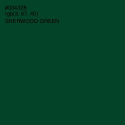 #034328 - Sherwood Green Color Image