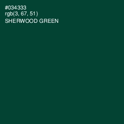 #034333 - Sherwood Green Color Image