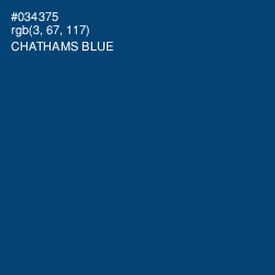 #034375 - Chathams Blue Color Image