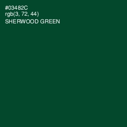 #03482C - Sherwood Green Color Image