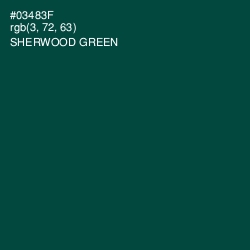 #03483F - Sherwood Green Color Image