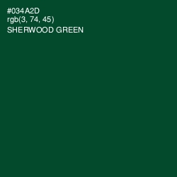 #034A2D - Sherwood Green Color Image