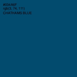 #034A6F - Chathams Blue Color Image