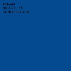 #034A91 - Congress Blue Color Image