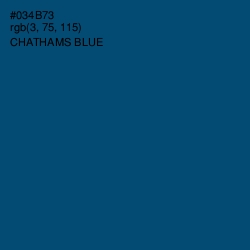 #034B73 - Chathams Blue Color Image