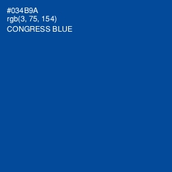#034B9A - Congress Blue Color Image