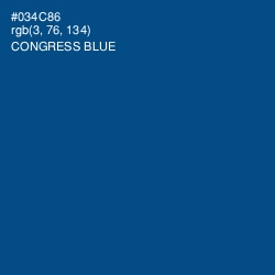 #034C86 - Congress Blue Color Image