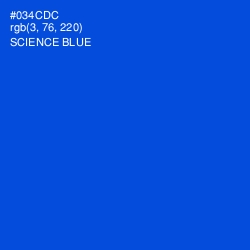 #034CDC - Science Blue Color Image