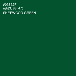 #03532F - Sherwood Green Color Image