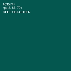 #03574F - Deep Sea Green Color Image
