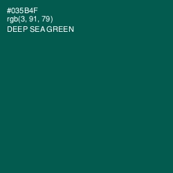 #035B4F - Deep Sea Green Color Image