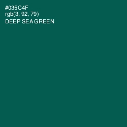 #035C4F - Deep Sea Green Color Image
